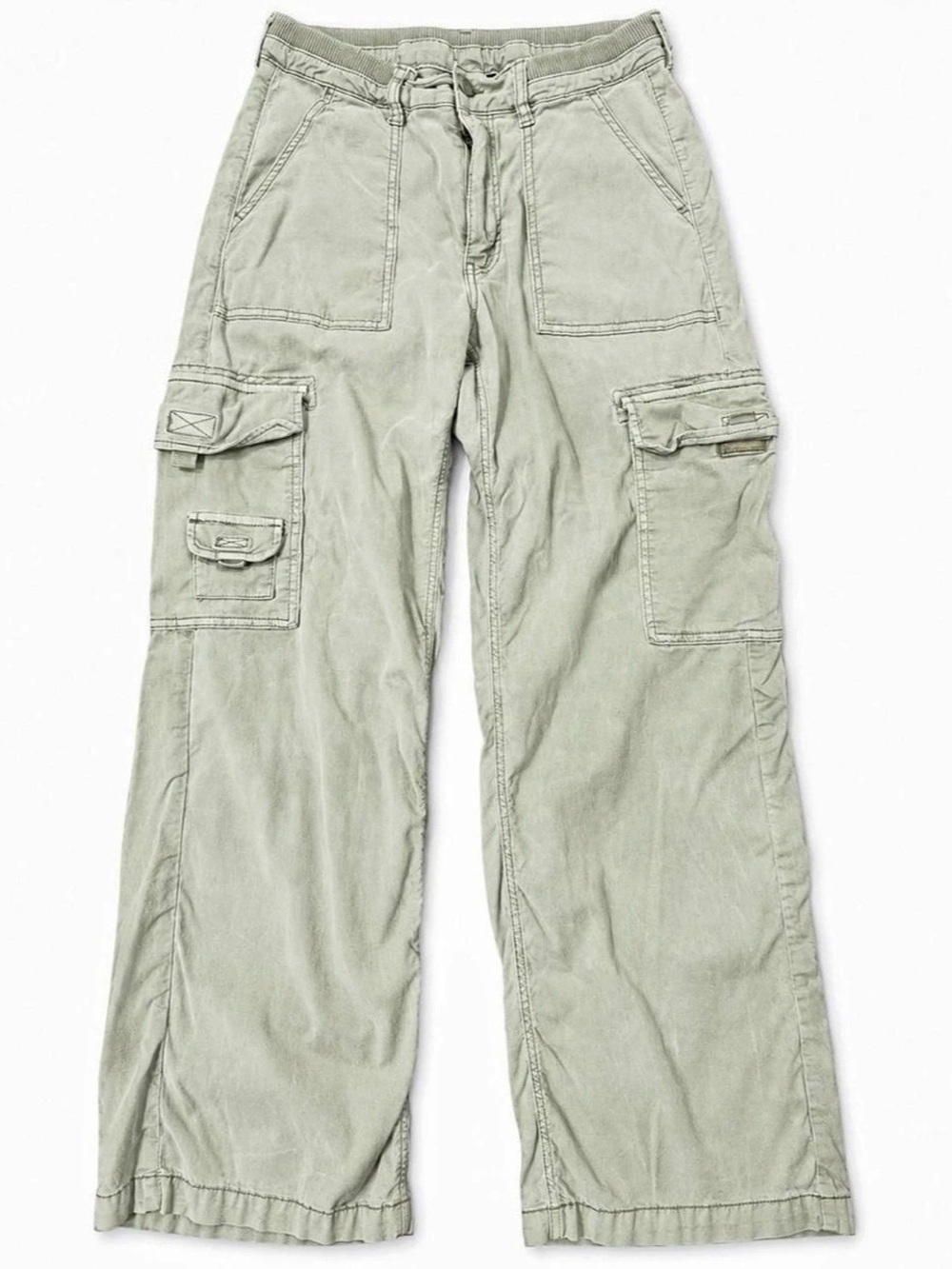 American Eagle Wide Leg Cargo Pants in Green Size 6